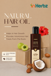 Natural Hair Oil | 100% Cold Pressed Oils | Moroccan Argan, Bhringaraj Oil | Fortified with Vitamin E | Promotes Hair Growth & Reduces Hair Fall | feels Voluminous hair | Gives Essential nutrients to Hair Roots | Mineral Oil Free (200 ml )