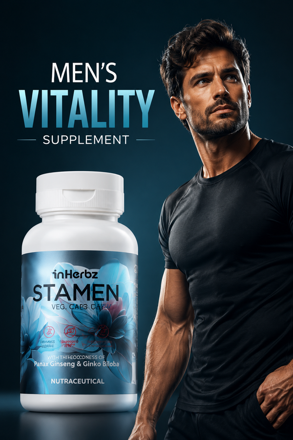 Stamen Veg Capsules | Daily Men's Vitality Supplement | 60 Capsules