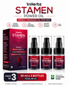 Stamen Power Oil for Men | Herbal Massage Oil | Supports Vitality & Wellness | Natural Ingredients | External Use Only | 30 ml PACK OF 3 (90 ML)