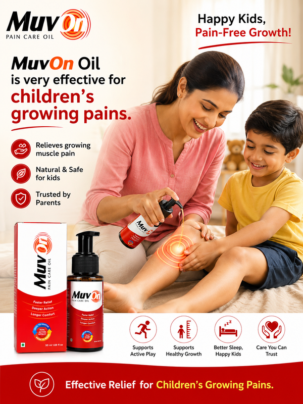 MuvOn PAIN CARE OIL | Medicated Ayurvedic Oil | active care for MUCLES & JOINT PAINS Visible improvement just 3 days |50ML