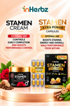 STAMEN Men’s Wellness Combo | Herbal Topical Cream 4g + Xtra Power Capsules 10’s | Energy, Stamina, Vitality & Intimate Wellness Support