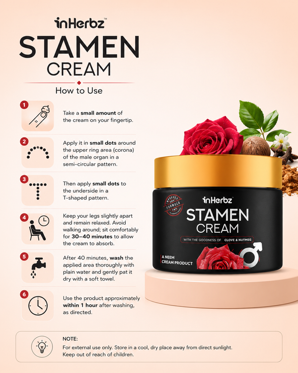 STAMEN CREAM | Herbal Topical cream | External Application | 4 gram