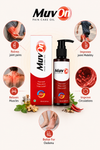 inHerbz MuvOn Active Pain Care Oil | Medicated Ayurvedic Oil for Muscle, Joint & Back Pain | Fast Pain Relief | Visible Improvement in 3 Days | 100ML