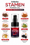 Stamen Power Oil for Men | Herbal Massage Oil | Supports Vitality & Wellness | Natural Ingredients | External Use Only | 30 ml PACK OF 3 (90 ML)