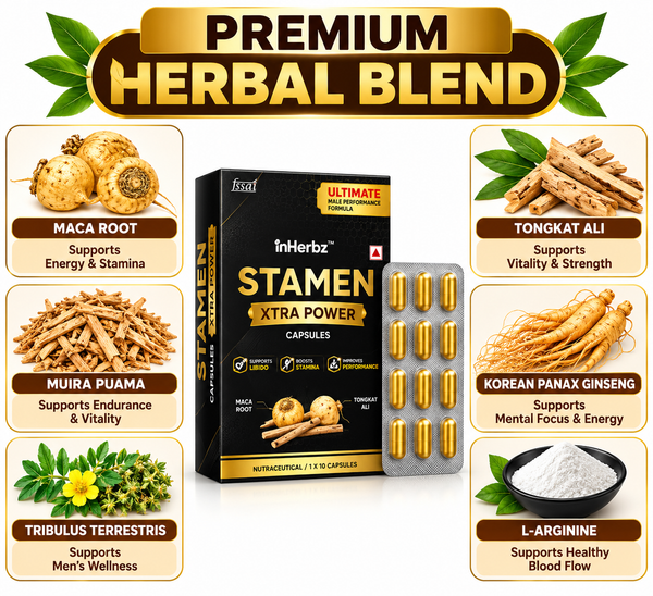 STAMEN Xtra Power CAPSULE | Men’s Energy, Stamina & Vitality Booster | 10 Capsules
